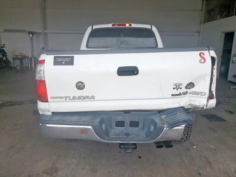 5TBDT44176S505115 - 2006 TOYOTA TUNDRA DOUBLE CAB SR5 WHITE photo 6