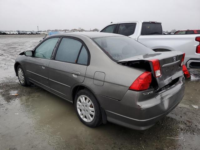 2HGES16555H571271 - 2005 HONDA CIVIC LX GRAY photo 2