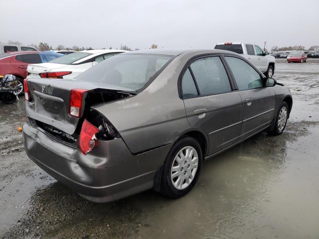 2HGES16555H571271 - 2005 HONDA CIVIC LX GRAY photo 3