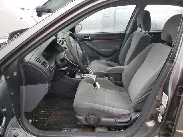 2HGES16555H571271 - 2005 HONDA CIVIC LX GRAY photo 7