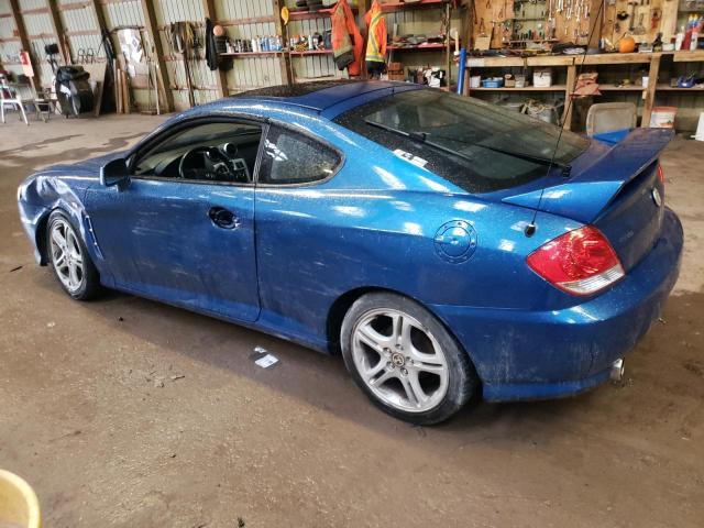 KMHHN65F96U188356 - 2006 HYUNDAI TIBURON GT BLUE photo 2