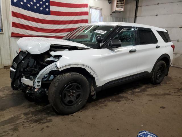 1FM5K8AB3MGA06415 - 2021 FORD EXPLORER POLICE INTERCEPTOR WHITE photo 1