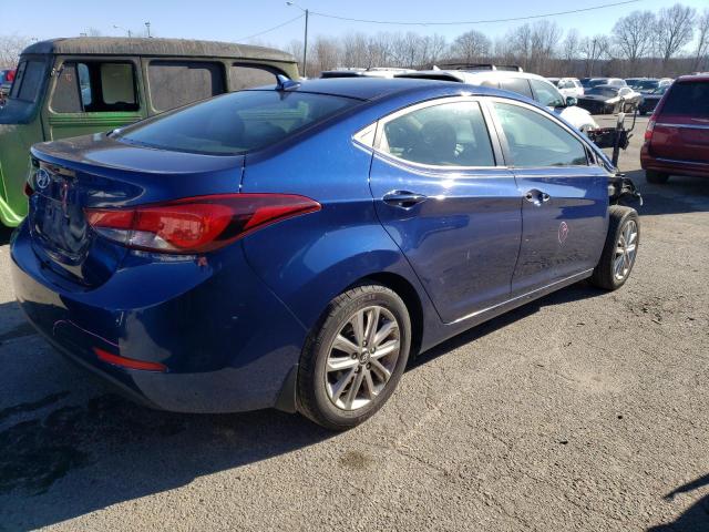 5NPDH4AE4FH635018 - 2015 HYUNDAI ELANTRA SE BLUE photo 3