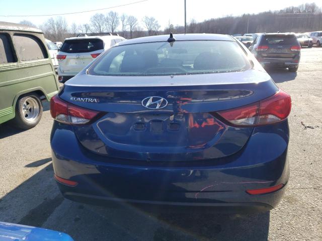 5NPDH4AE4FH635018 - 2015 HYUNDAI ELANTRA SE BLUE photo 6