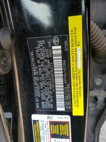 4T1BF3EK4BU162773 - 2011 TOYOTA CAMRY BASE BLACK photo 13