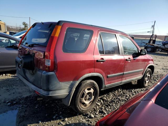 JHLRD78404C030229 - 2004 HONDA CR-V LX RED photo 3