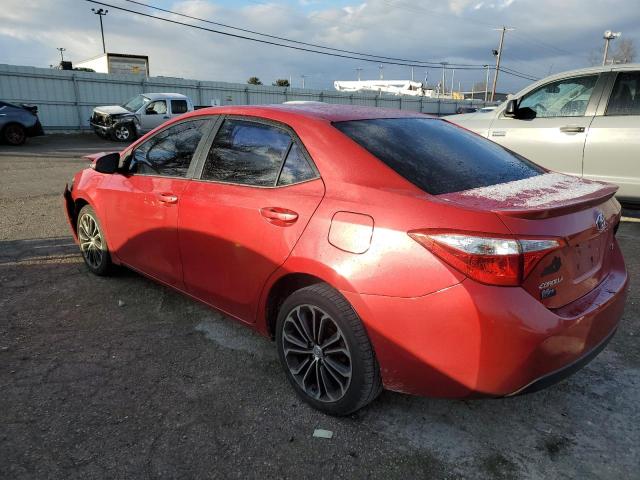 2T1BURHE4FC280330 - 2015 TOYOTA COROLLA L RED photo 2