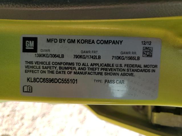 KL8CC6S96DC555101 - 2013 CHEVROLET SPARK 1LT Grün Foto 13