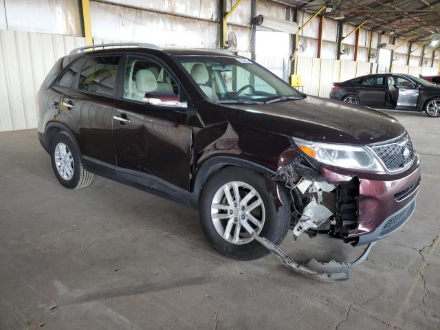 5XYKT4A78EG494998 - 2014 KIA SORENTO LX BURGUNDY photo 4