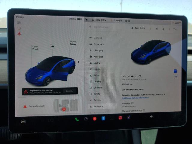 5YJ3E1EA1MF014311 - 2021 TESLA MODEL 3 Mavi foto 9