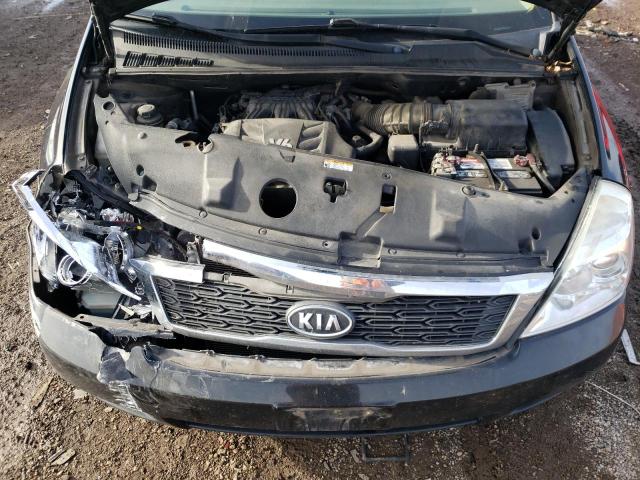 KNDMH4C70C6483937 - 2012 KIA SEDONA EX BLACK photo 11