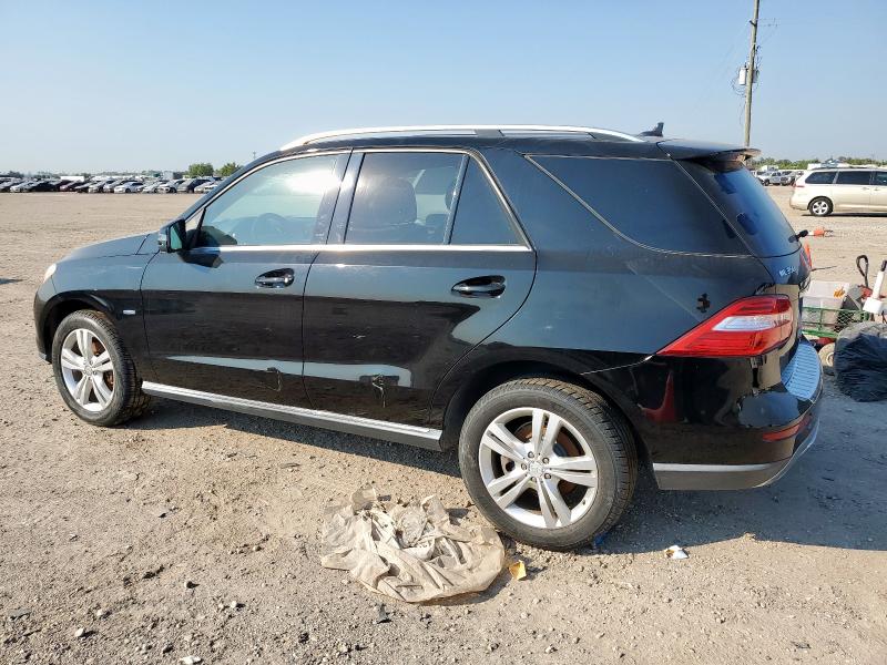 4JGDA5HB5CA017128 - 2012 MERCEDES-BENZ ML 350 4MATIC BLACK photo 2