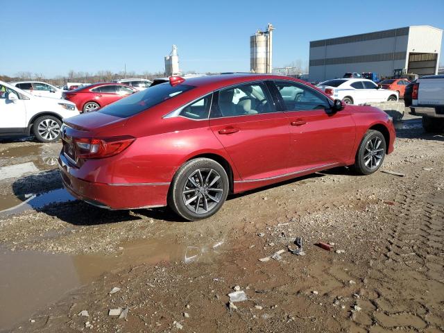 1HGCV1F54MA061554 - 2021 HONDA ACCORD EXL RED photo 3