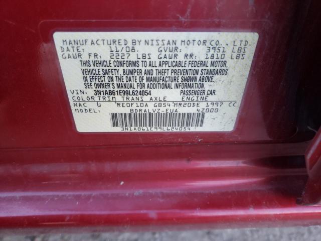 3N1AB61E99L624054 - 2009 NISSAN SENTRA 2.0 RED photo 12