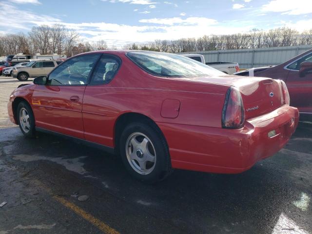 2G1WW12E449122713 - 2004 CHEVROLET MONTE CARL LS RED photo 2