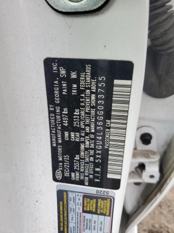 5XXGU4L36GG033755 - 2016 KIA OPTIMA EX თეთრი ფოტო 12