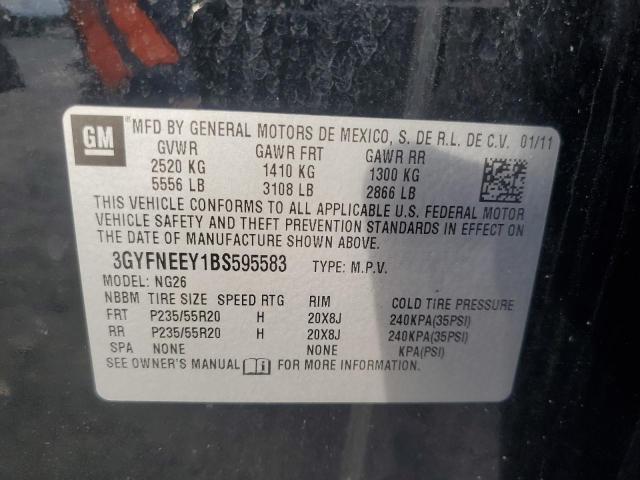 3GYFNEEY1BS595583 - 2011 CADILLAC SRX PERFORMANCE COLLECTION Noir photo 13