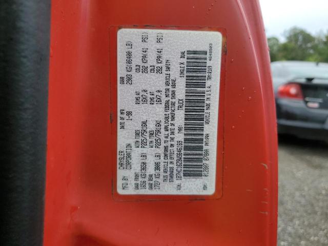 1B7HC16Z9WS646169 - 1998 DODGE RAM 1500 Qırmızı foto 12