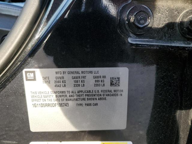 1G11D5RR0DF106743 - 2013 CHEVROLET MALIBU 1LT 黑色 照片 13