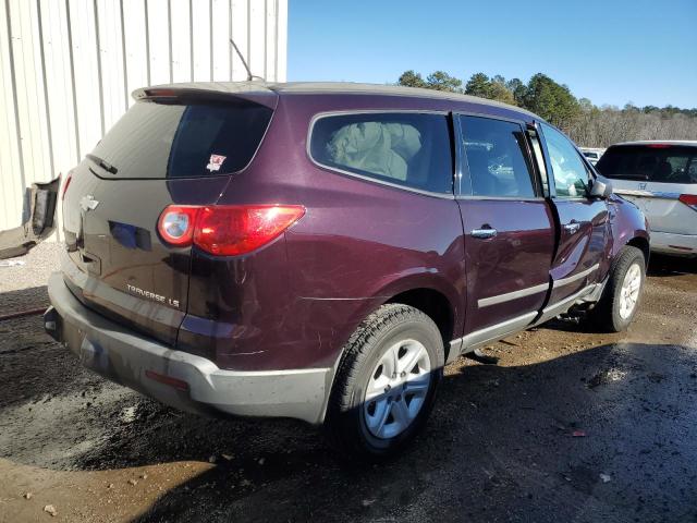 1GNER13DX9S154885 - 2009 CHEVROLET TRAVERSE LS BURGUNDY photo 3