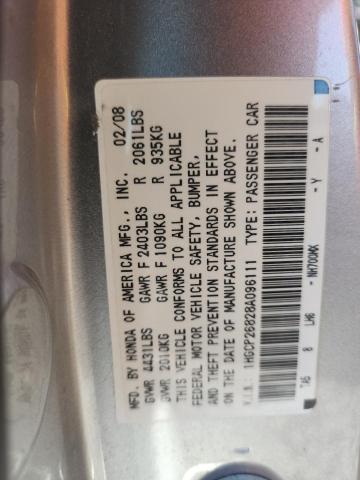 1HGCP26828A096111 - 2008 HONDA ACCORD EXL SILVER photo 13
