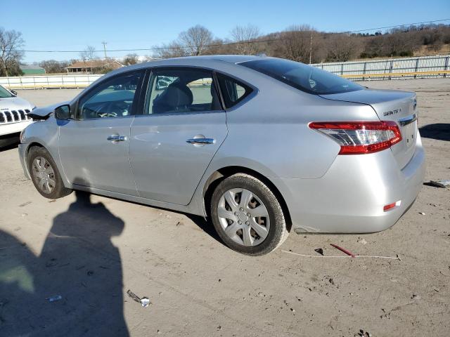 3N1AB7AP2FY349763 - 2015 NISSAN SENTRA S SILVER photo 2