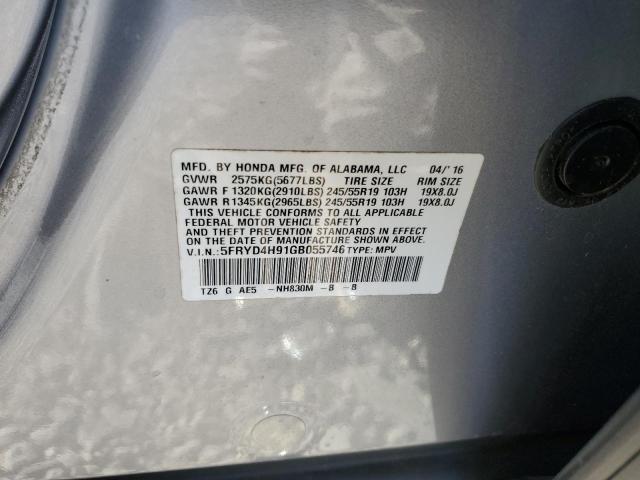 5FRYD4H91GB055746 - 2016 ACURA MDX ADVANCE SILVER photo 13