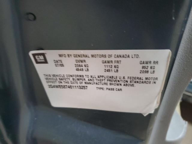 2G4WE587461113257 - 2006 BUICK LACROSSE CXS 灰色 照片 12