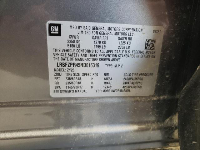 LRBFZPR45ND016319 - 2022 BUICK ENVISION ESSENCE GRAY photo 14
