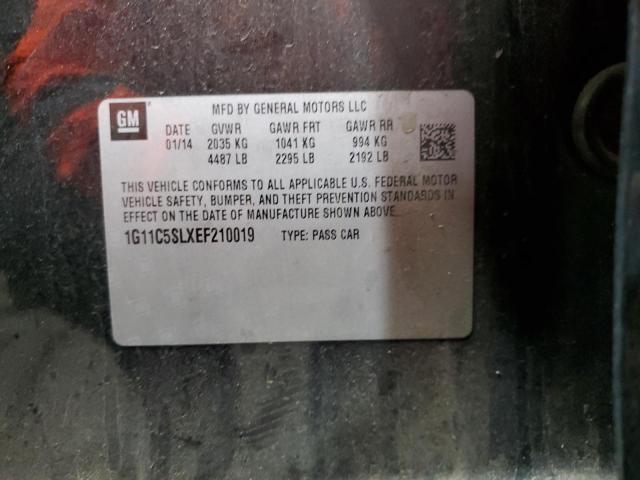 1G11C5SLXEF210019 - 2014 CHEVROLET MALIBU 1LT 黑色 照片 12