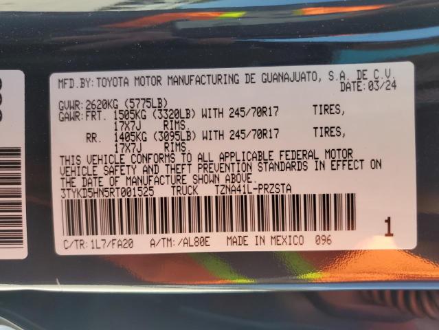 3TYKD5HN5RT001525 - 2024 TOYOTA TACOMA DOUBLE CAB Grafit foto 12