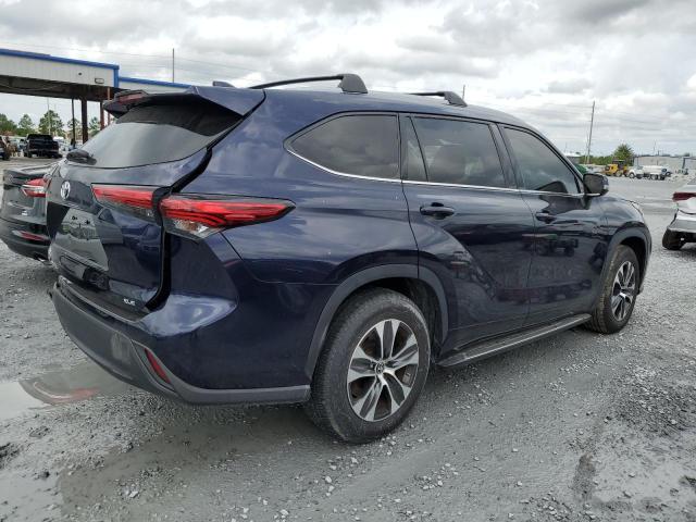5TDGZRAHXNS541493 - 2022 TOYOTA HIGHLANDER XLE ლურჯი ფოტო 3