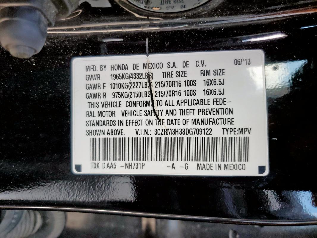 3CZRM3H38DG709122 - 2013 HONDA CR-V LX Qara foto 14