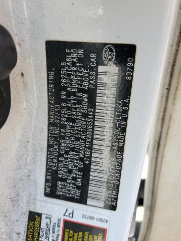 4T1BF1FK8DU655443 - 2013 TOYOTA CAMRY L 白色 照片 12