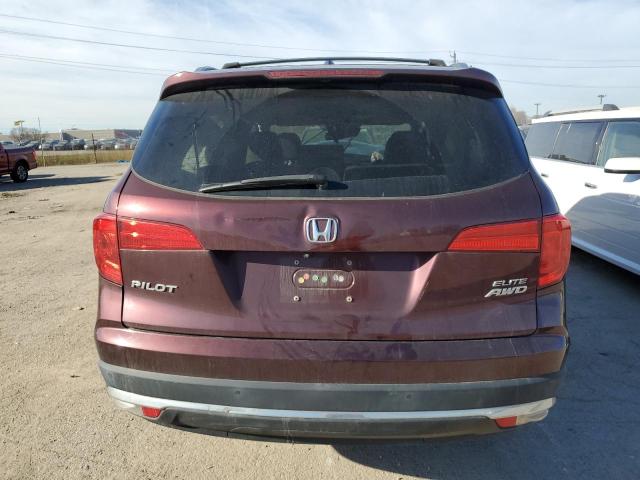 5FNYF6H08GB074464 - 2016 HONDA PILOT ELITE BURGUNDY photo 6