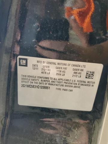 2G1WC5E31C1208861 - 2012 CHEVROLET IMPALA LTZ Qara foto 12
