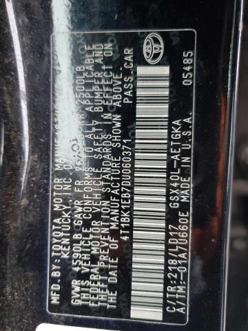 4T1BK1EB7DU060371 - 2013 TOYOTA AVALON BASE 黑色 照片 13