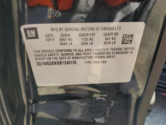 2G1WG5EKXB1240136 - 2011 CHEVROLET IMPALA LT Qara foto 12