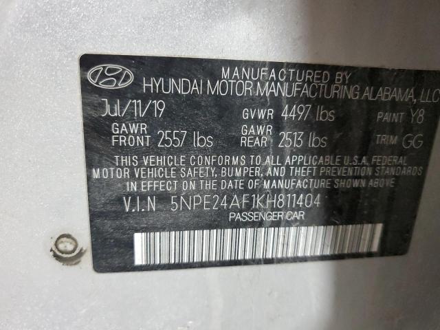 5NPE24AF1KH811404 - 2019 HYUNDAI SONATA SE SILVER photo 12