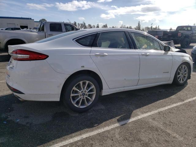 3FA6P0LU5HR409763 - 2017 FORD FUSION SE HYBRID WHITE photo 3