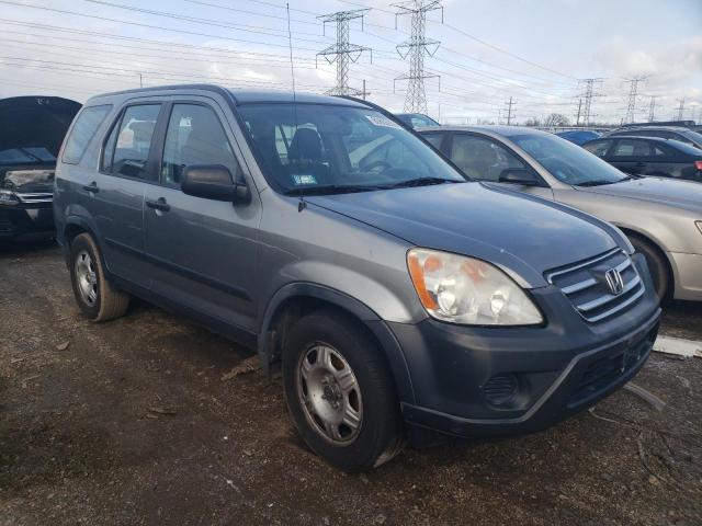 JHLRD78576C021166 - 2006 HONDA CR-V LX GRAY photo 4