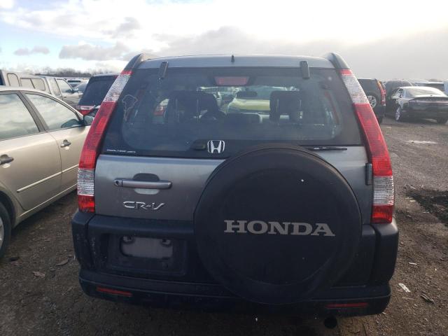 JHLRD78576C021166 - 2006 HONDA CR-V LX GRAY photo 6