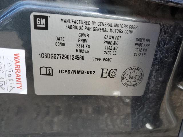 1G6DG577290124560 - 2009 CADILLAC CTS GRAY photo 12