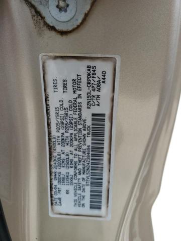 5TEVL52N24Z384694 - 2004 TOYOTA TACOMA XTRACAB ოქროსფერი ფოტო 12