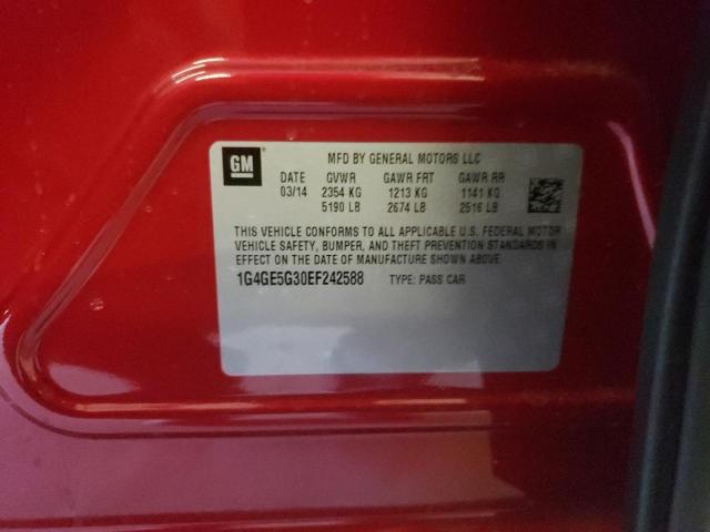 1G4GE5G30EF242588 - 2014 BUICK LACROSSE PREMIUM Rot Foto 12