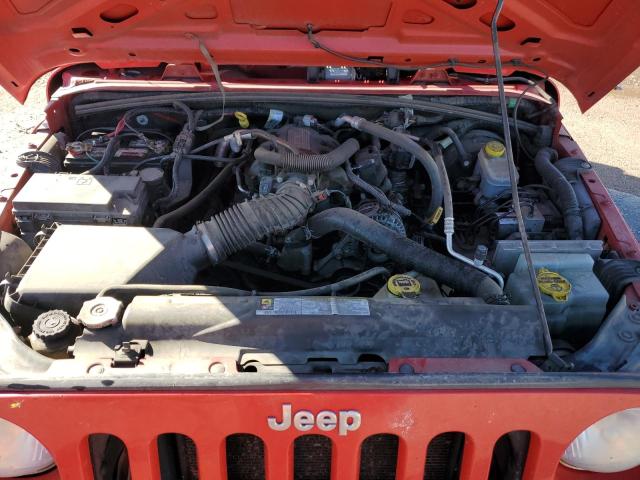 1J4FA24139L773184 - 2009 JEEP WRANGLER X RED photo 11