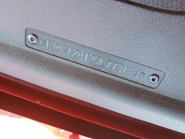 1J4FA24139L773184 - 2009 JEEP WRANGLER X RED photo 13