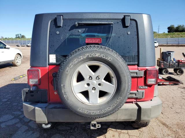 1J4FA24139L773184 - 2009 JEEP WRANGLER X RED photo 6