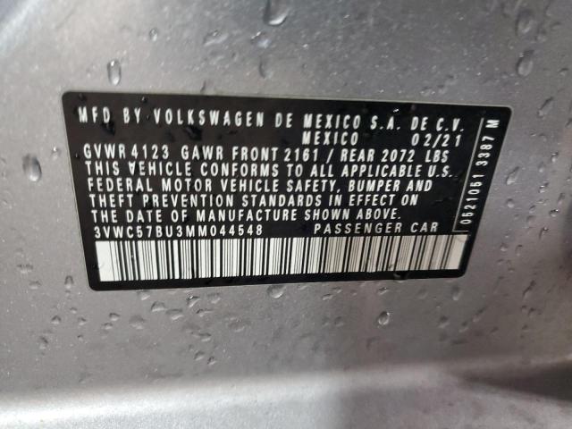 3VWC57BU3MM044548 - 2021 VOLKSWAGEN JETTA S SILVER photo 13