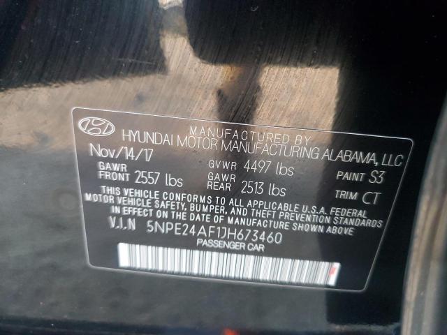 5NPE24AF1JH673460 - 2018 HYUNDAI SONATA SE Қара фото 12